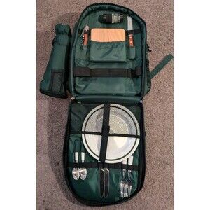 Picnic Sport Complete 2 Person Picnic Set Backpack Bag Green